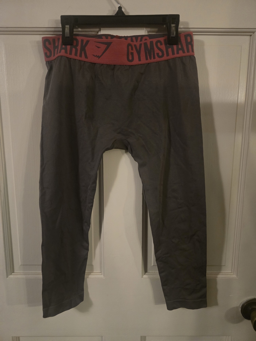 Gymshark Womens Gray Training Pants with Red Waistband #251
